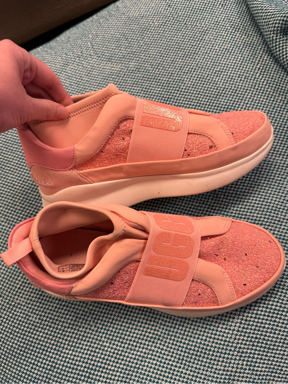 Ugg pink sparkly neoprene sneakers